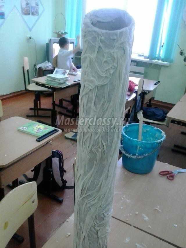 Напольные вазы из шпулек от линолеума. мастер-классы. обсуждение на liveinternet