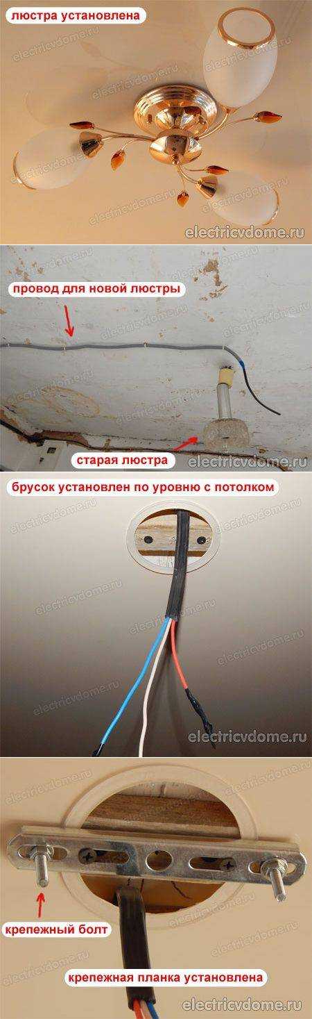 Закладная под люстру в натяжном потолке: подробный инструктаж по монтажу платформ под люстры