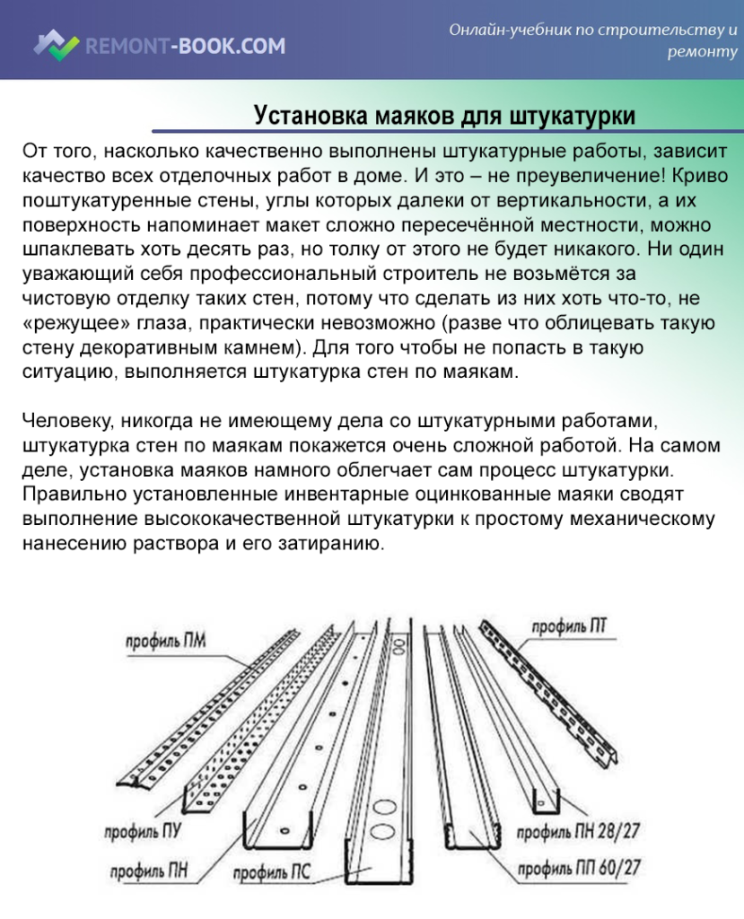 Установка маяков для штукатурки стен: как выставить маяки при неровной поверхности и закрепить их вертикально, горизонтально или «паутинкой» своими руками с лазером или без него