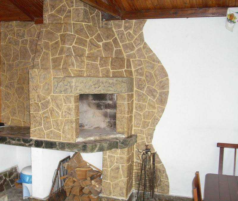 Отделка печи декоративным гипсовым камнем, фото, теория и практика